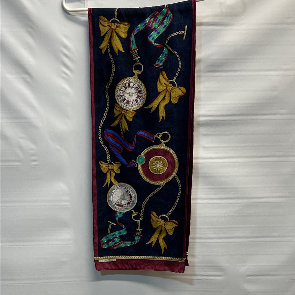 Vintage Alfred Sung Designer Scarf – Hand-Rolled Hem